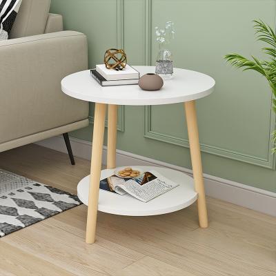 China Portable Wholesale Home Furniture 2 Layers Wooden Corner Side Table for sale