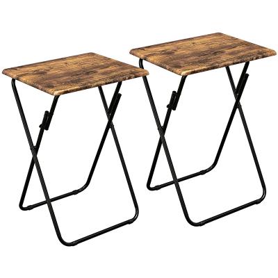 China (Other)Adjustable Wooden Metal Fully Assembled Snack Coffee End Table Folding Tray TV Tray Table Ideal For Couch Dining for sale