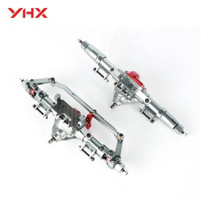 China RC Model Axle Complete Alloy CNC Metal Front And Rear Axle With For 1:10 Rc Rock Crawler SCX10 for sale