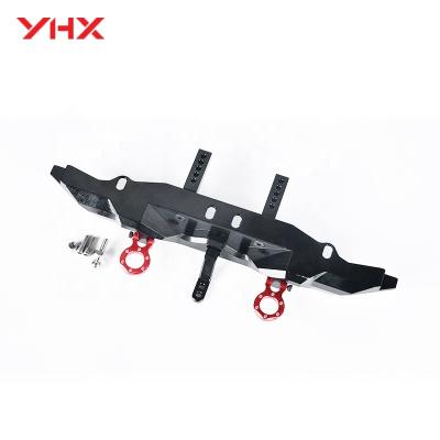 China RC Hobby Control Car Black Metal Rear Bumper with Winch Mount Hitches for TRX4 Rear Bumper Rc Crawler Cars for sale