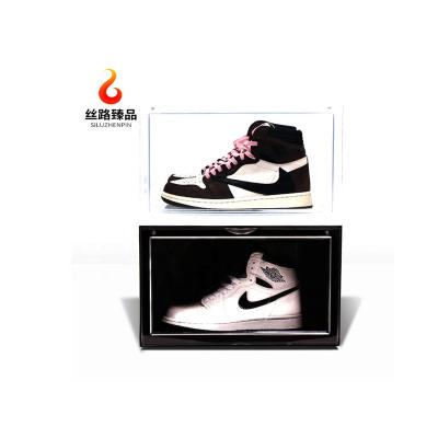 China Giant Wood Shoe Box Storage Viable Acrylic Storage Shoe Box for sale