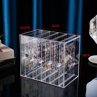 China Custom wholesale clear cosmetic storage box plexiglass organizer acrylic makeup workable with drawers for sale