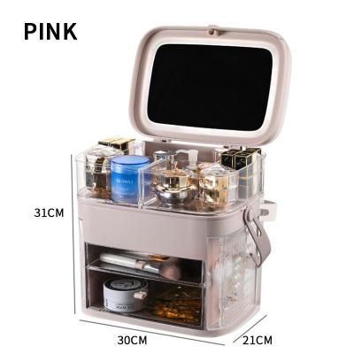 China Viable Wholesale Custom Logo Cosmetic Storage Box Display Boxes Luxury Plastic Organizer Jewelry Storage Box for sale