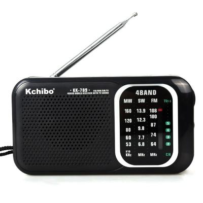 China High Quality Receiving Home Radio Suitable For Bathroom Portable FM MW Switch TV 4 Band Radio Multiband With Big Speaker for sale