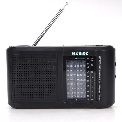 China High Sensitive FM/MW/SW 8 Band Multiband Radio Receiver Am Kchibo Portable FM Radio With Belt for sale