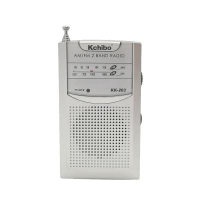 China Kchibo KK-203 High Sensitivity Slim Portable Radio Receiver Vintage Pocket Radio FM AM Radio 2 Band Small Mini Am fm for sale