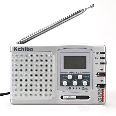 China Belt Clip Promotion Price Display Screen Home Radio FM/MW/SW Kchibo Radio for sale