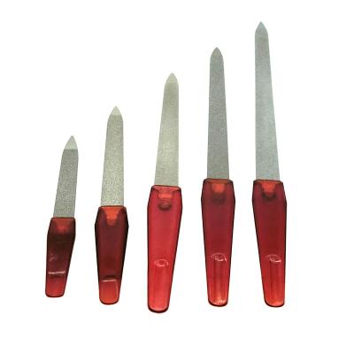 China Wholesale Custom Carbon Steel Logo And Colors Carbon Steel With Handle Colored Nail File for sale