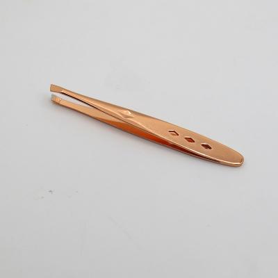 China STAINLESS STEEL customized anti-static slanted stainless steel eyebrow eyelash tweezers for sale