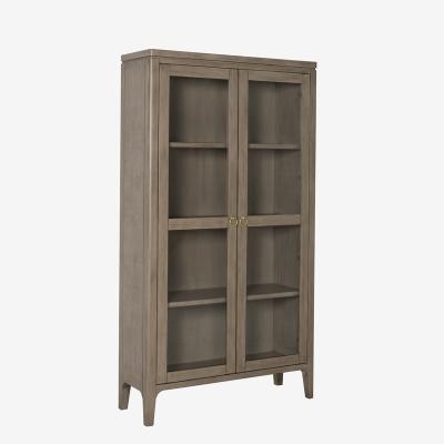 China Modern Luxurious Bookcase Walnut Wooden Bookshelf Bookcase With Glass for sale