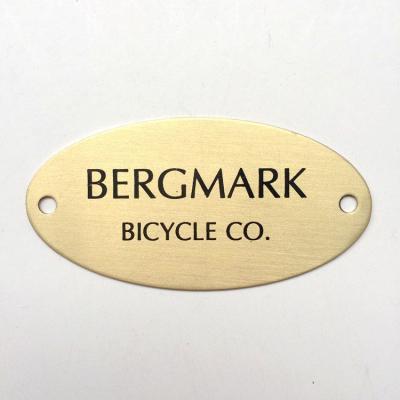 China China Custom Logo Nameplate Brass Metal Plate For Advertising for sale