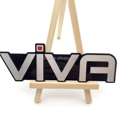 China Europe TV logo self-adhesive metal aluminum nameplate for sale