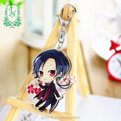 China Souvenir Gifts Promotion Anime Double Side Printed Acrylic Charms Custom Anime Key Chain for sale