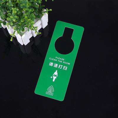 China Hotel/Store/Club Do Not Touch Customized Plastic PVC Button Card Preprinted Door Hanger for sale