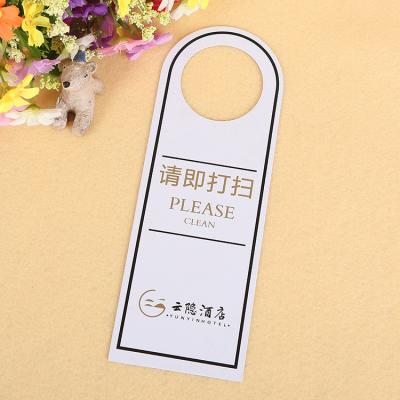 China Hotel/Shop/Club Customized High Quality Card PVC Full Color Printing Plastic Door Hanger for sale