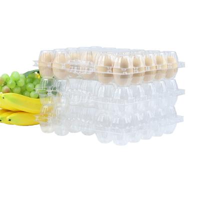 China Wholesale 28 Cell Stylish Food Packaging Clear Egg Cartons Egg Box Storage Box Plastic For Supermarket for sale