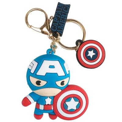 China 2022 Uinsex Key Chain Custom Spiderman Silicone Thor Anime Cute Keychain Charm for sale