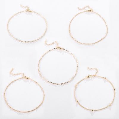 China Wholesale BOHEMIA 2022 Anklet Customized Beaded Ladies Tennis Anklet Bracelet Birthday Gift Party for sale