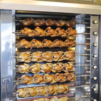 China Outdoor Commercial Electric Arab Meat Rotisserie Gas Chicken Grill Rotary Rack Machine For Restaurant for sale