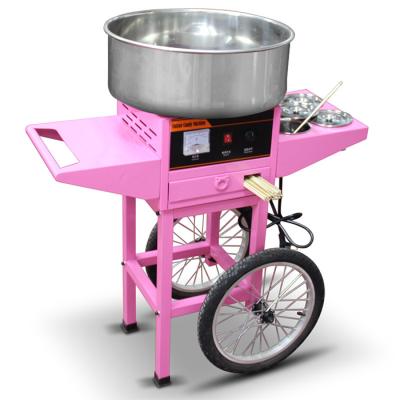 China Small commercial supplying electric rose flower cotton candy maker silk cart machine for sale