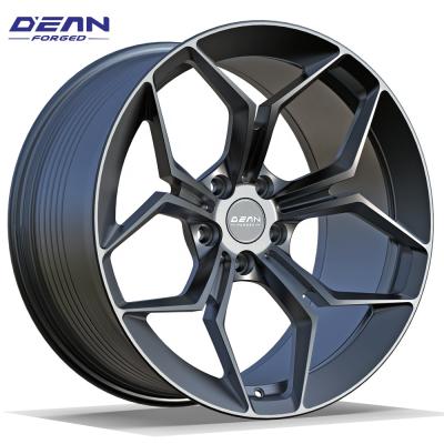 China Hot Drive Car DEAN DA006 2022 Style 18 19 20 21 Better Quality Than 22 Inch Brushed One Piece Forged Alloy Staggered Spoke Wheels for sale