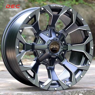 China Aluminum Alloy Off Road Refitting Car Flow Shape Wheels 16/17/18/20 Inch 16x8 17x8.5 18x9 20x9 6x139.7 5x150 6x114.3 5x127 6x130 for sale