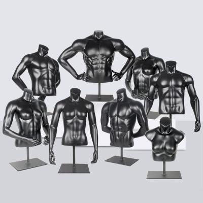 China Other cheap upper body muscle man torso fitness half size male torso display mannequin doll for sportswear for sale