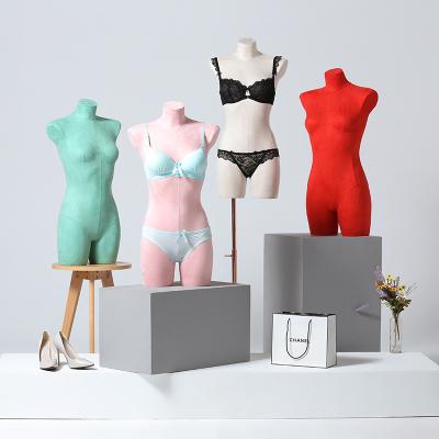 China New Design Bra Chrome Stand Female Bust Mannequin Underwear Display With Stand For Sale for sale