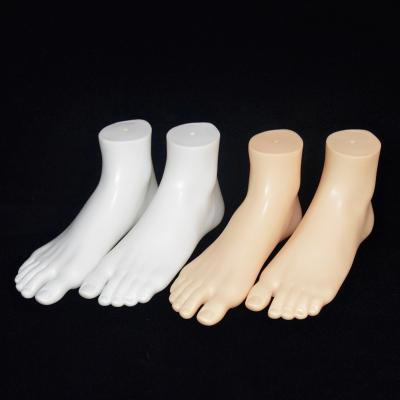 China Wholesale Plastic Stand Foot Mannequin Feet With Toe For Sock Flip Flops Sandals And Slippers Display for sale