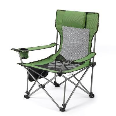 China Modern Outdoor Short Green Folding Lounge Chair Leisure Grid Chair Portable Beach Chair for sale