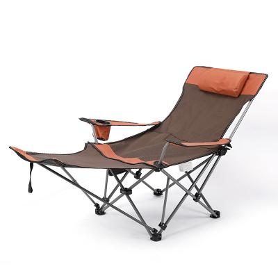 China Steel Pipe Support Modern Orange Portable Beach Chair Folding Outdoor Portable Camping Chair for sale