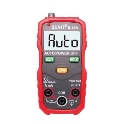 China 19A Digital Multimeter Tester Smart True RMS Autoranging with NCV DATA HOLD LCD Backlight Flashlight Capacitance Meter S19A for sale