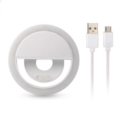 China Portable ABS TikTok USB Charging Rechargeable LED Phone Fill Selfie Ring Light For Phon for sale