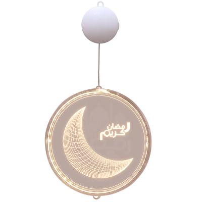 China NWX21011 Pretty New Diameter 16cm Hanging Led Moon Shape Light For Curtain Window Home Decoration for sale