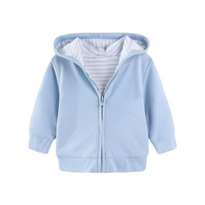 China Loungewear Outfits Most Sale Organic Products 100% Cotton Baby Blue Winter Hoodies Zipper Cardigan Kids for sale