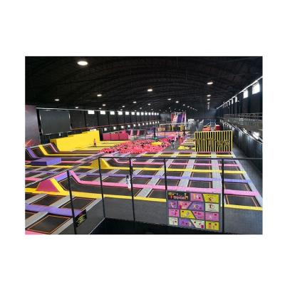 China Latest Product Trampoline Park Kids Fitness Wonderful Bungee Exercise Indoor Games Play Center Large Trampoline Park for sale