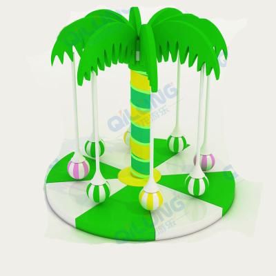 China Electric soft play castle kids naughty cheap coconut tree playgrounds for kids electric soft play for sale