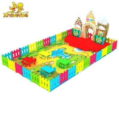 China Indoor Naughty Playground Fence Indoor Toddler Area Castle Castle Palace Toys Kindergarten Playground Equipment for sale