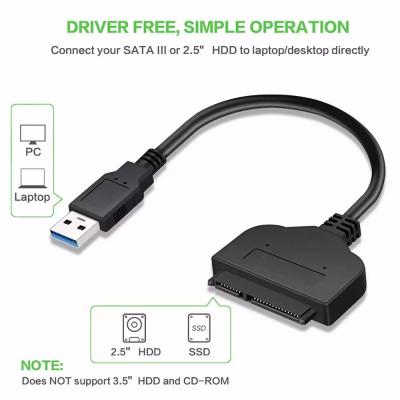 China Desktop / Laptop / Split factory wholesale USB 3.0 to sata data cable for 2.5 inch SSD HDD for sale