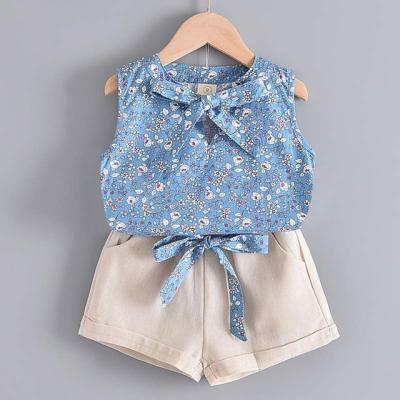 China Washable Girls Clothing Sets Summer Babies Clothes New Dot T-shirt Tops Pants Casual Suit 2Pcs Kids Clothes for sale