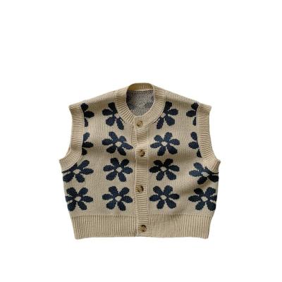 China Children's Breathable Spring Sweater Vest Kids Boys And Girls Cardigan Sweater Sleeveless Woolen Loose Fit Knitted Vest for sale