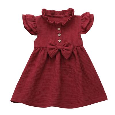 China Anti-Wrinkle Summer Linen Cotton Kid Dress For Princess Children Girl Costume For Kid Clothes Party Wedding Vacation Backless Teenager Dress for sale