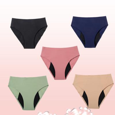 China Wholesale 5 Colors Menstrual Underwear Antibacterial Easy Clean Menstrual Underwear For Women Girls Leak Proof Period Panties for sale