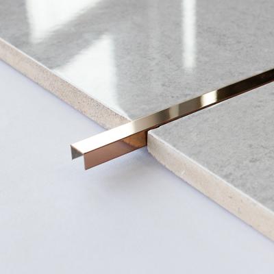 China 304 316 modern type stainless steel mirror PVD color ss tile trim u shape decorative accessories for sale