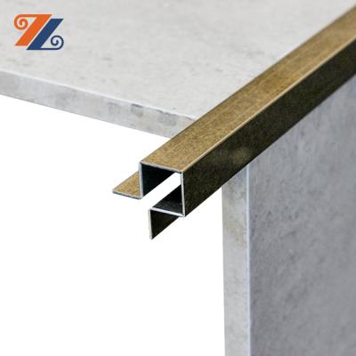 China 201 304 modern stainless steel gold color tile border protection trim metal corners for sale