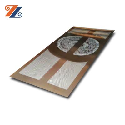 China Elevator Door and Cabin Grade 304 0.8mm 1.0mm 1.2mm 4x8 Etching Stainless Steel Decorative Sheet for Elevator Door and Cabin for sale