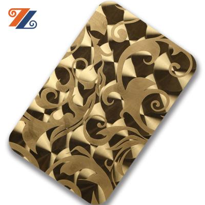 China Hotel Project 1219mm 1250mm Titanium Project 3D Laser Cut Stainless Steel Panel For Building for sale