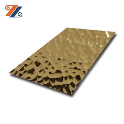 China Manufacture Gold Small Water Decoration And Ripple Stamped Stainless Steel Sheet For International for sale