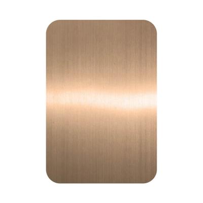 China Interior Wall Panels SS 316 Rose Gold Hairline Finished In Brushed Stainless Steel Plate for sale