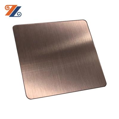 China Interior Wall Panels SS Colored Stain Finish Sheets Hairline Brushed Stainless Steel Color Sheets For Sale for sale